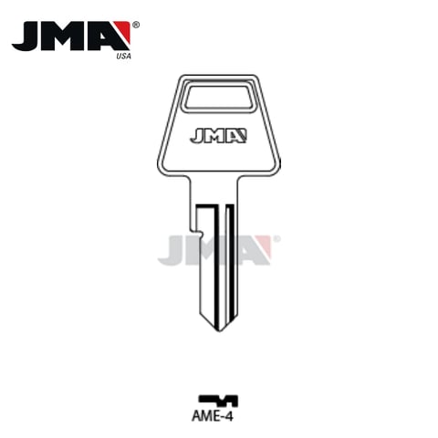 JMA – 1045L-AM3L Metal Key Blank / Nickel Plate / AME-4