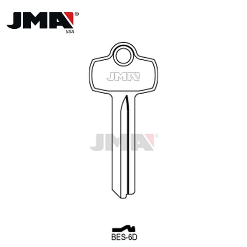 JMA – A1114G BEST Metal Key Blank / BES-6D