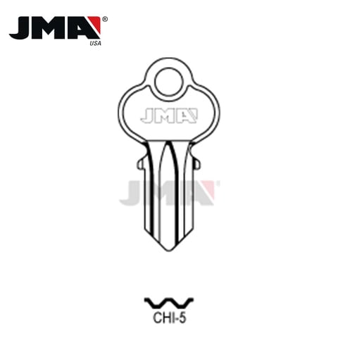 JMA – 1041N Chicago Metal Key Blank / Nickel Plate / CHI-5