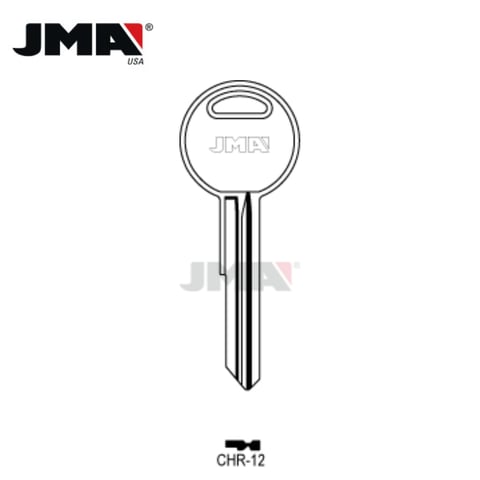 JMA – S1770U-Y149 Chrysler / Dodge Metal Key Blank / Nickel Plate / CHR-12