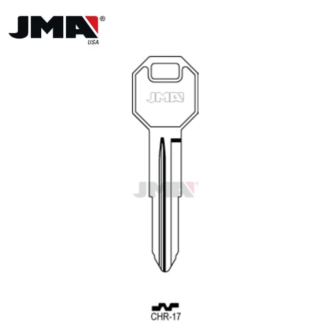 JMA – MIT2 Mitsubishi Metal Key Blank / Nickel Plate / CHR-17