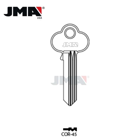 JMA – 1001EG CO36 Corbin Metal Key Blank / Nickel Plate / COR-45
