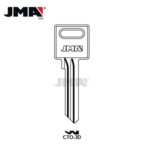 JMA – Cantol Metal Key Blank / Nickel Plate / CTO-3D
