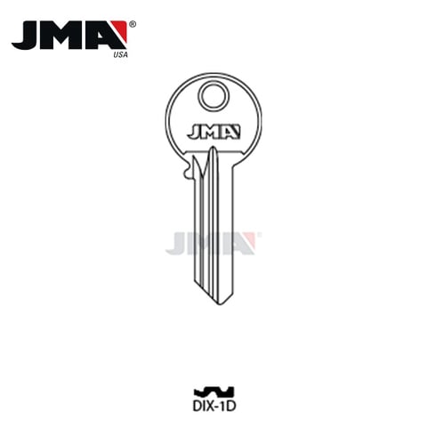 JMA – Dixon Metal Key Blank / Nickel Plate / DIX-1D