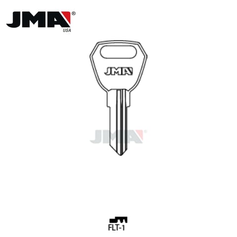 JMA – 1645 Fulton Hitch Metal Key Blank / Nickel Plate / FLT-1