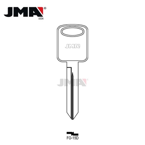 JMA – FO-15D – H75 / 1196F Ford Metal Key Blank