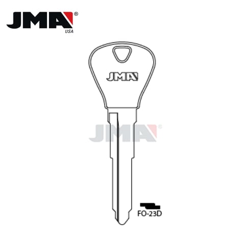 JMA – X244 H76 Ford Metal Key Blank / Nickel Plate / FO-23D