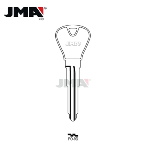 JMA – H65 Ford / Geo Metal Key Blank / Nickel Plate / FO-9D