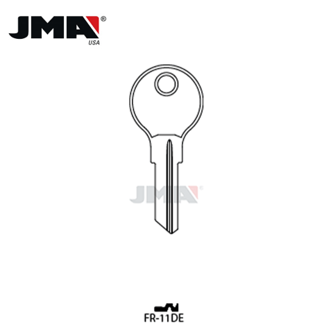 JMA – FR2 Metal Blank Key For CompX Fort Cabinets Locks / Brass / FR-11DE