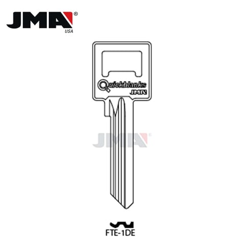 JMA – Forte Metal Key Blank / Nickel Plate / FTE-1DE