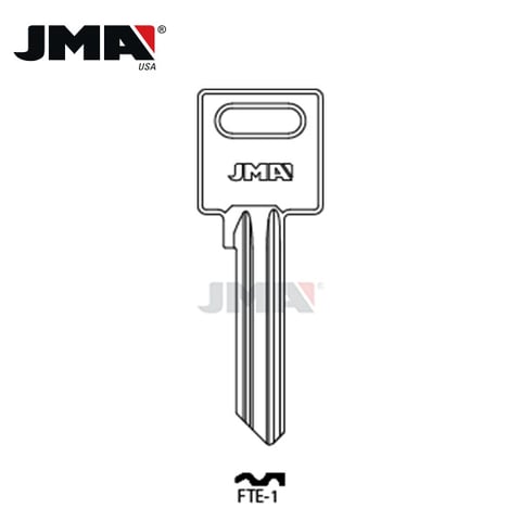 JMA – Forte Metal Key Blank / Nickel Plate / FTE-1E