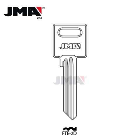 JMA – Forte Metal Key Blank / Nickel Plate / FTE-2D
