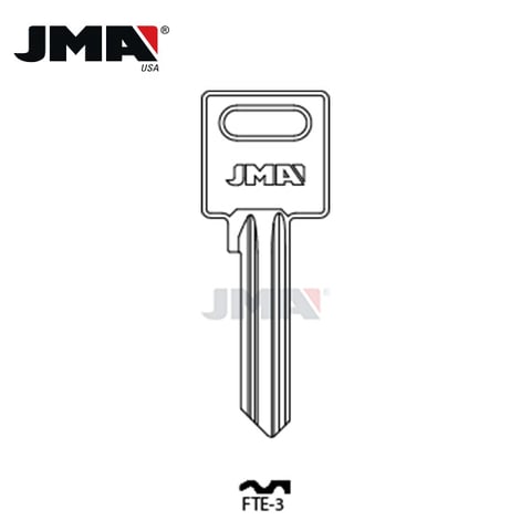 JMA – Forte Metal Key Blank / Nickel Plate / FTE-3