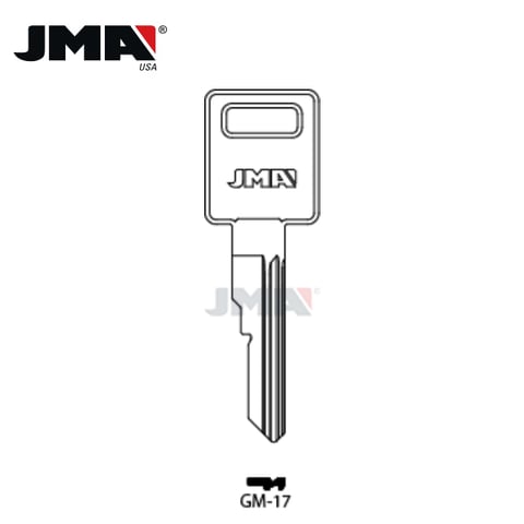 JMA – B63 GM Metal Key Blank / Nickel Plate / GM-17