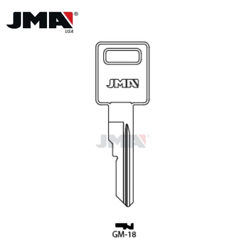 JMA – B77 Metal Key Blank / Nickel Plate / GM-18