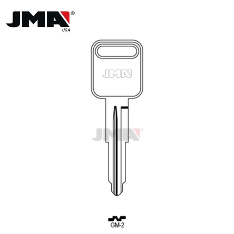 JMA –  GM / Isuzu Metal Key Blank / X143-B53 / Nickel Plate / GM-2