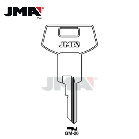 JMA – B78 Metal Key Blank / Nickel Plate / GM-20