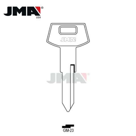 JMA – B84 Metal Key Blank / Nickel Plate / GM-23