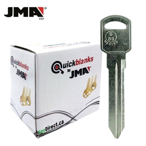 JMA – GM B89 / P1107 Metal Key Blank / Nickel Plate / GM-30E / 250 Pack