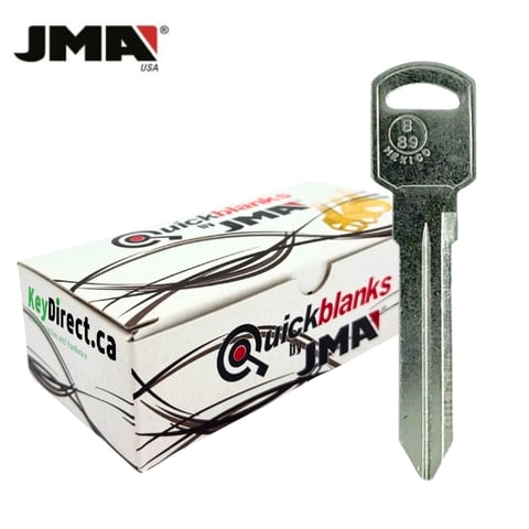 JMA – GM B89 / P1107 Metal Key Blank / Nickel Plate / GM-30E / 50 Pack
