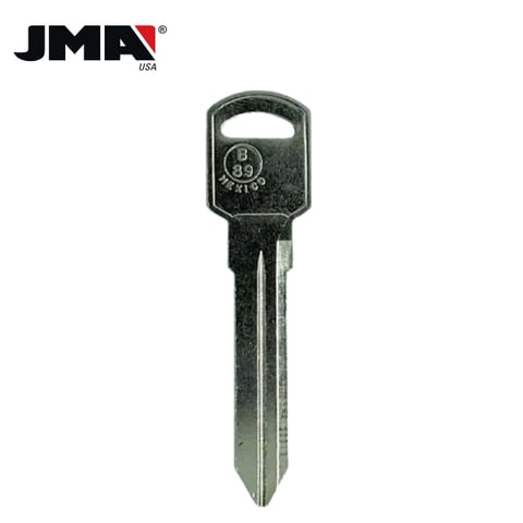 JMA – GM B89 / P1107 Metal Key Blank / Nickel Plate / GM-30E
