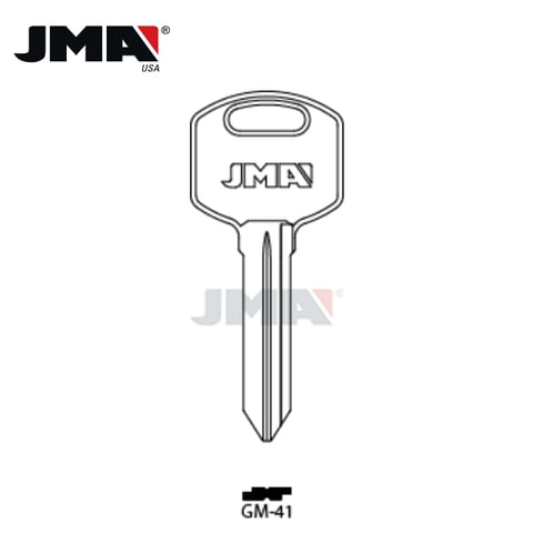 JMA – S1105-B85 Metal Key Blank / Nickel Plate / GM-41