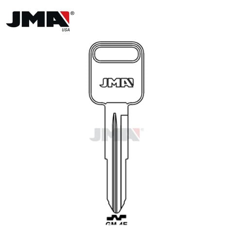 JMA – X184 B65 Geo / Honda / Isuzu Metal Key Blank / Nickel Plate / GM-4E