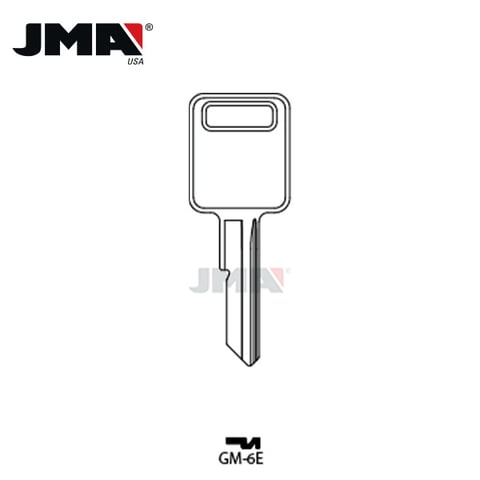 JMA – 1970-2002 GM / B48 / P1098A Metal Key Blank / GM-6E