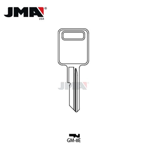 JMA – P1098E B44 GM Metal Key Blank / GM-8E
