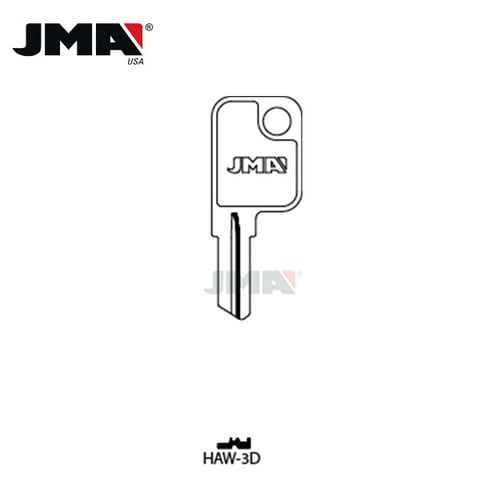 JMA – HAW2 Haworth Metal Key Blank / HAW-3D