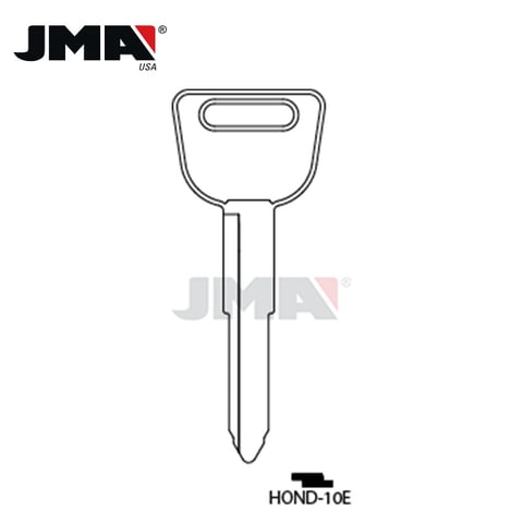 JMA – Honda / Acura HD90 / HD92 / HD101 / X181 / X183 / X208 / Metal Key Blank / HOND-10E