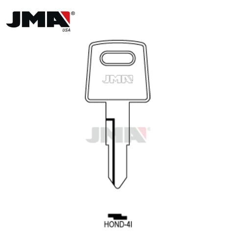 JMA – HD75-X138 Honda Motorcycle Metal Key Blank / Nickel Plate / HOND-4I