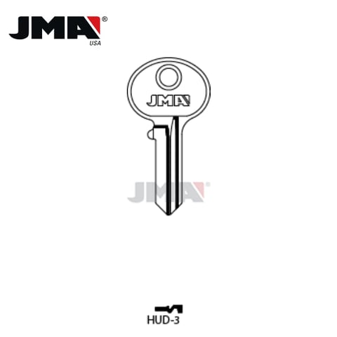 JMA – 1003M CO106 Corbin Metal Key Blank / Nickel Plate / HUD-3