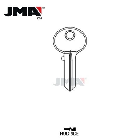 JMA – BO1 R1003M Metal Key Blank For Bommer and Hudson Locks / HUD-3DE