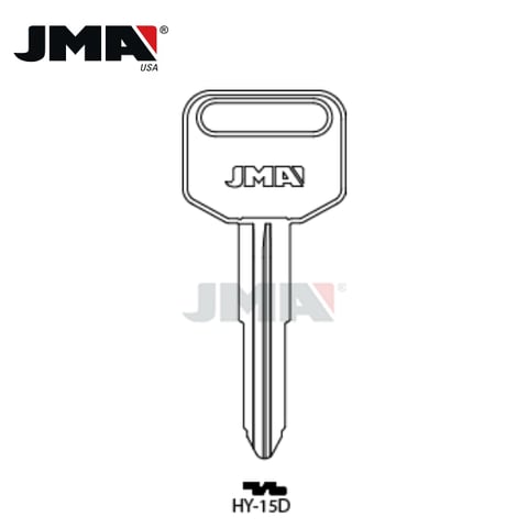 JMA – X160-HY2 Hyundai Metal Key Blank / Nickel Plate / HY-15D