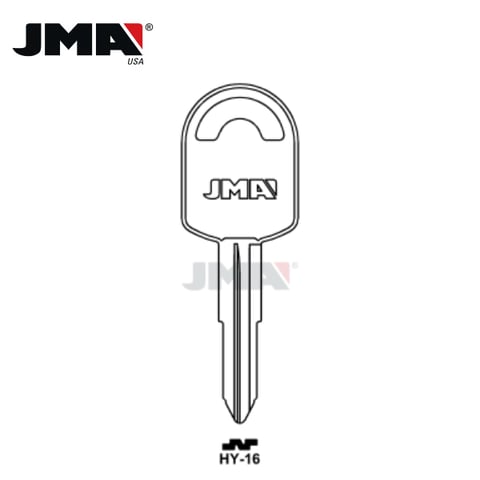 JMA – HY3 Hyundai Metal Key Blank / Nickel Plate / HY-16