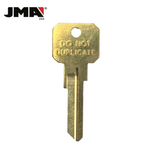JMA – DND-KW10 – Do Not Duplicate – KW1 Metal Key Blank / Brass / KWI-2DC.DO