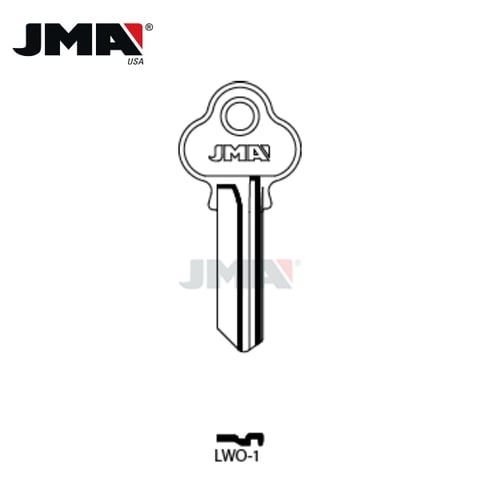 JMA – LWO40R Lockwood Metal Key Blank / Nickel Plate / LWO-1