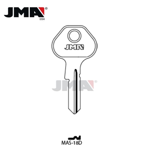 JMA – M20 Master Padlock Metal Key Blank / Nickel Plate / MAS-18D (1092-6000-M20)