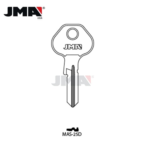 JMA – 1092-6000B M25 Master Padlock Metal Key Blank / Nickel Plate / MAS-25D