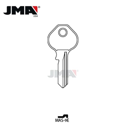 JMA – M10 Metal Key Blank For Master Padlock / Brass / MAS-9E