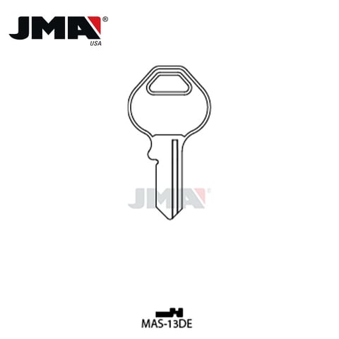 JMA – M13 Master Padlock Metal Key Blank / Brass / MAS-13DE