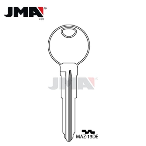 JMA – X222-MZ27 Mazda Mechanical Metal Key Blank / Nickel Plate / MAZ-13DE