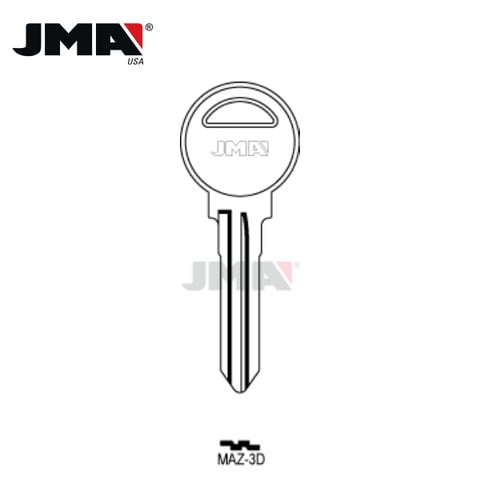JMA – X131-MZ13 Mazda Metal Key Blank / Nickel Plate / MAZ-3D