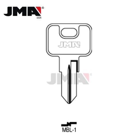 JMA – MBL1-SI / Mobella, Sea Ray & Various Watercraft Metal Key Blank / Nickel Plate / MBL-1
