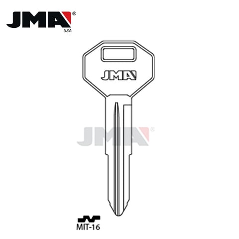 JMA – Chrysler / Dodge / Mitsubishi MIT1 / X176 Metal Key Blank / Nickel Plate / MIT-16