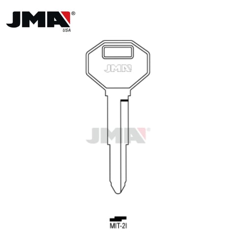 JMA – X121 / DC3 Chrysler Metal Key Blank / Nickel Plate / MIT-2I