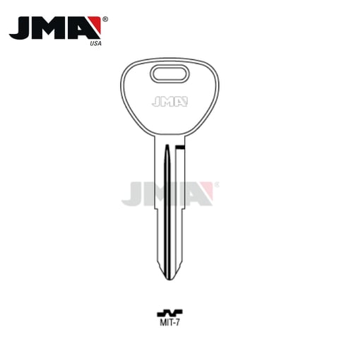 JMA – X245 MIT4 Mitsubishi Metal Key Blank / Nickel Plate / MIT-7