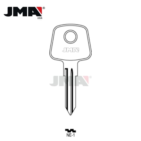 JMA – X51-AA2 Audi / Bedford / Honda / Volvo Metal Key Blank / Steel / NE-1