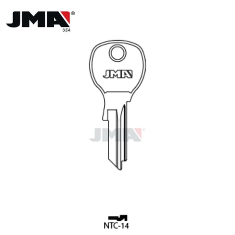 JMA – 1646R / D4301 National Rockford Mailbox Metal Key Blank / Nickel Plate / NTC-14